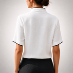 Aurelia Blouse with Contrasting Trim