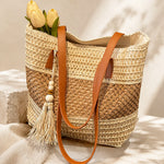 Elena | Two-Tone Woven Tote Bag