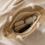 Woven Rope Handle Tote Bag