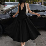 Celeste | Halter Neck Elegant Midi Dress