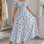 Clara | Floral Smocked Midi Dress