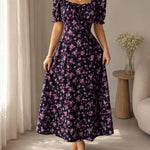 Clara | Floral Smocked Midi Dress