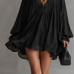Lucia | Lace-Trim Chiffon Tunic Dress