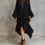 Valeria | Ruffled High-Low Midi Dress
