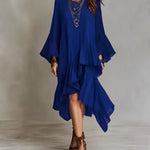Valeria | Ruffled High-Low Midi Dress