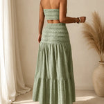 Aria | Smocked Maxi Skirt Set