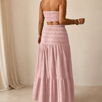 Aria | Smocked Maxi Skirt Set