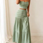 Aria | Smocked Maxi Skirt Set