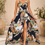 Paloma Tropical Wrap Maxi Dress
