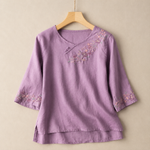 Amoura Cotton and Linen Blouse