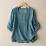 Aveline Embroidered Cotton Blouse