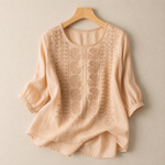 Aveline Embroidered Cotton Blouse