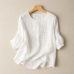 Aveline Embroidered Cotton Blouse