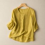 Aveline Embroidered Cotton Blouse