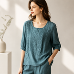 Aveline Embroidered Cotton Blouse