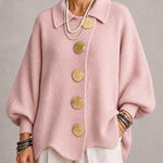 Elara | Oversized Button Knit Cardigan