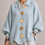 Elara | Oversized Button Knit Cardigan