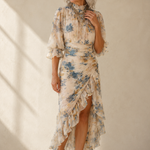 Emma | Abito Chiffon Beige