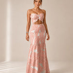 Alessia | Tropical Tie-Front Maxi Set