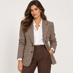 Ann Houndstooth Blazer