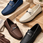 Men's Pebble-Grain Look Driving Loafers