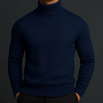 Men's Ribbed Merino Turtleneck Jumper