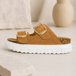 Serena | Double-Buckle Platform Slides