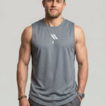 KZZ Men's Solid-Color Mesh Tank Top