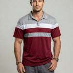 KZZ Men's Colorblock Short Sleeve Polo Shirt