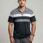 KZZ Men's Colorblock Short Sleeve Polo Shirt