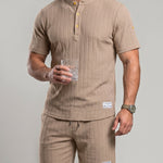 KZZMen's Solid-Color Summer Shorts Set