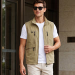KZZ Men's multi-pocket vest