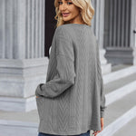 Zeagoo Women's 2023 Fall Winter Cardigan Sweaters Long Sleeve Open Front Cable Knit Outwear Coat with Pockets