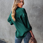 Satin Silk Button Down Shirts - Zeagoo (Us Only)