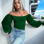 Puff Long Sleeve Bodysuit Leotard Sheer Top - Zeagoo (Us Only)