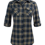 Long/Roll Up Sleeve Cotton Plaid Shirts - Zeagoo (Us Only)