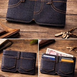 Denim Inspired Mini Folding Wallet