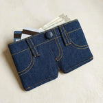 Denim Inspired Mini Folding Wallet