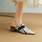 Lotus Suede Heels