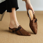 Lotus Suede Heels