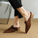 Lotus Suede Heels