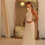 Ruby Collins | Ruffle Crop Top & Maxi Skirt Set For Women