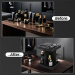Elegant Wood Perfume Organizer Tray with 3-Tier Rotating Design for Stylish Storage
