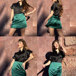Mini Length A-Line Zipper Short Skirt- Zeagoo (Us Only)
