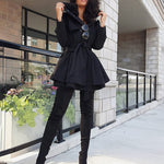 Faux Fur Lapel Double-Breasted Thick Wool Coat - Zeagoo (Us Only)
