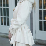Faux Fur Lapel Double-Breasted Thick Wool Coat - Zeagoo (Us Only)