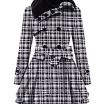 Faux Fur Lapel Double-Breasted Thick Wool Coat - Zeagoo (Us Only)