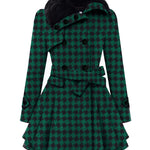 Faux Fur Lapel Double-Breasted Thick Wool Coat - Zeagoo (Us Only)