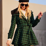 Faux Fur Lapel Double-Breasted Thick Wool Coat - Zeagoo (Us Only)