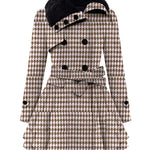Faux Fur Lapel Double-Breasted Thick Wool Coat - Zeagoo (Us Only)